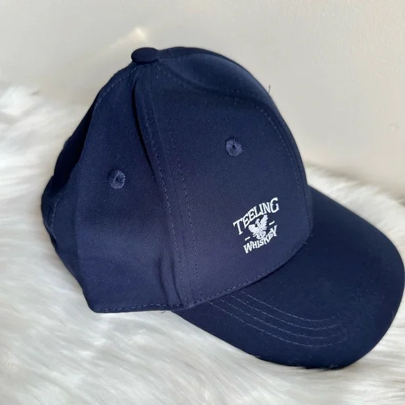 NEW Navy Blue and Gold Notre Dame and Teeling Whisky Embroidered Logo Cap - Picture 6 of 16